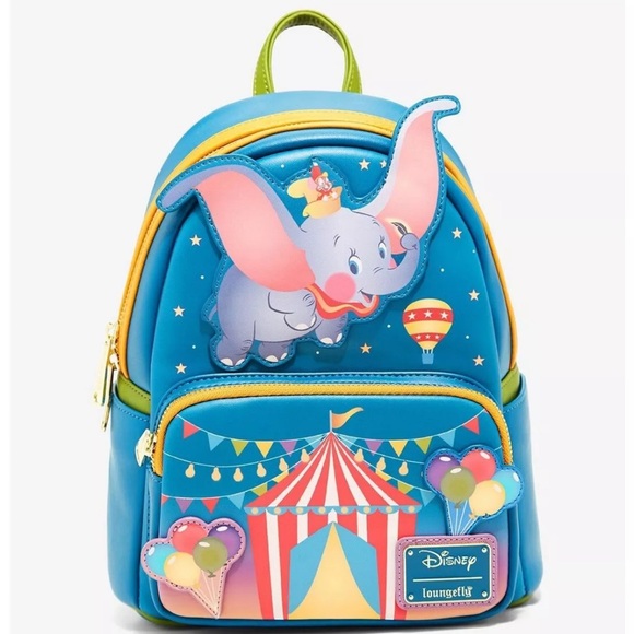 Great Condition Disney Dumbo Circus Tent Mini Loungefly Backpack - Picture 1 of 12
